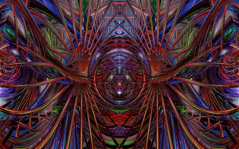 Colorful fractal tunnel