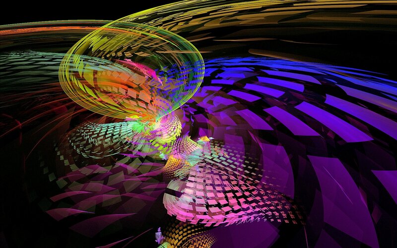 Colorful Fractal Vortex — Purple