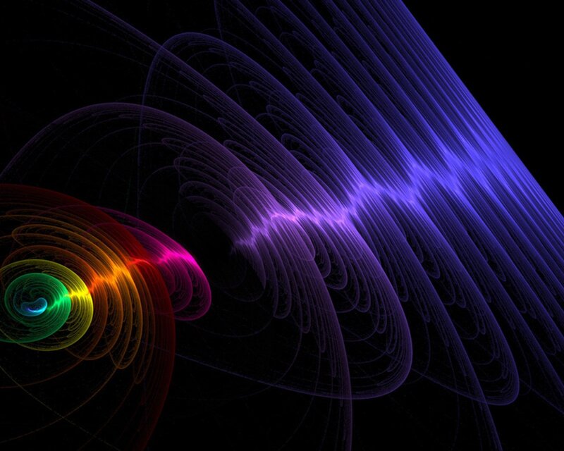 Colorful fractal wave pattern