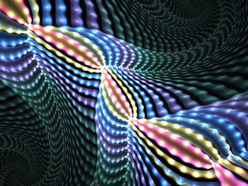 Colorful fractal wave pattern