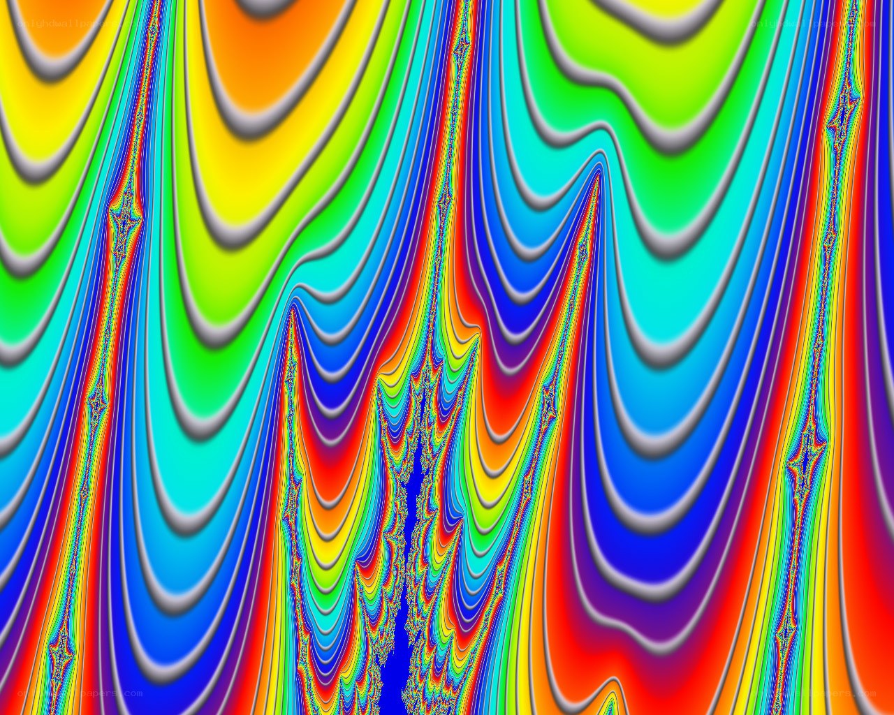 Colorful fractal wave pattern