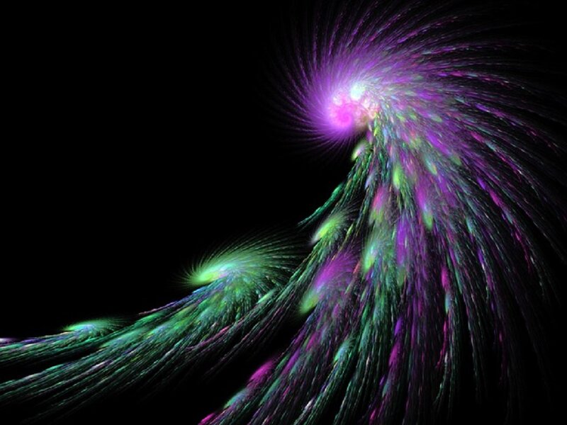 Colorful Fractal Wave — Purple