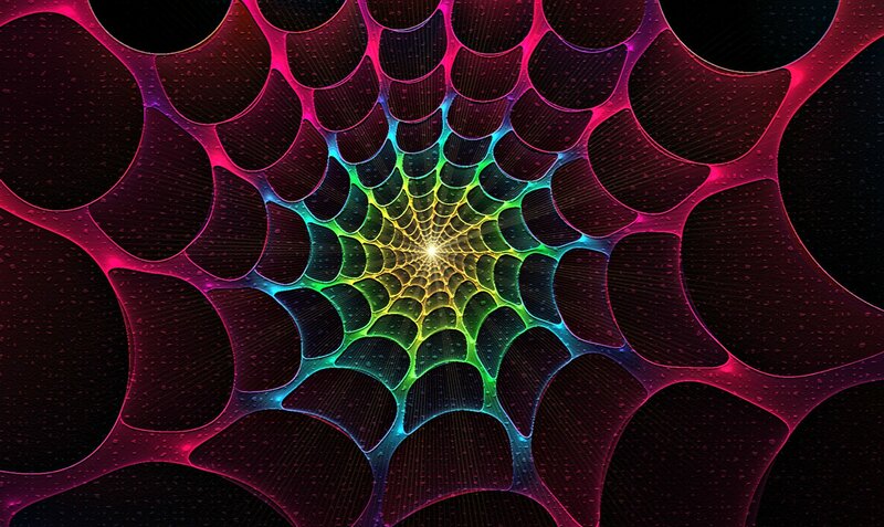 Colorful Fractal Web