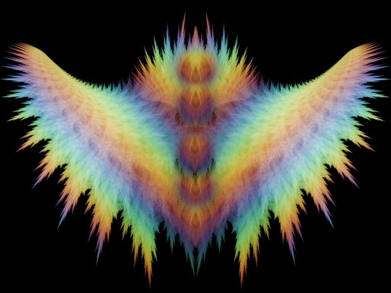 colorful fractal wings