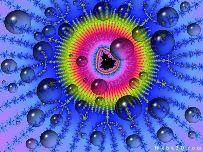 Colorful fractal with bubbles