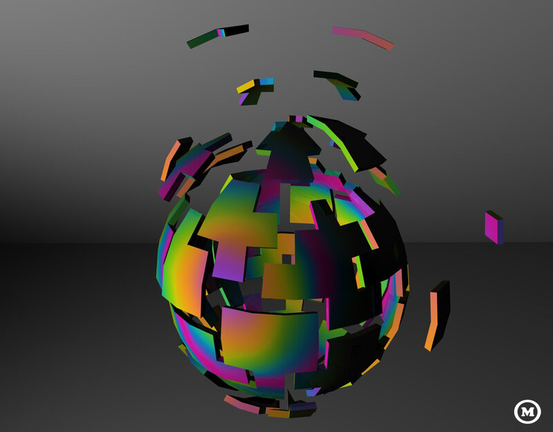 Colorful Fragmented Sphere