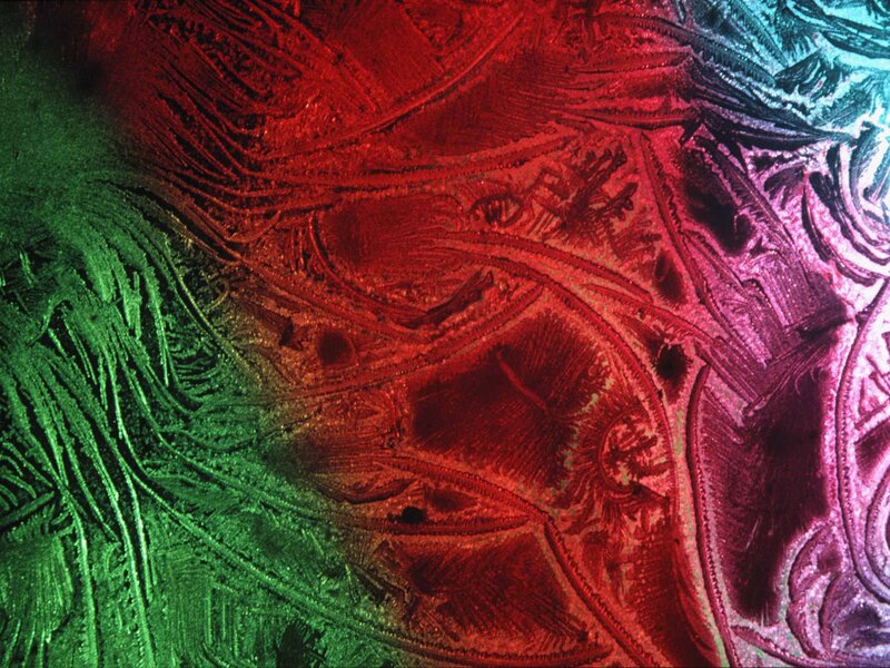 Colorful frost patterns