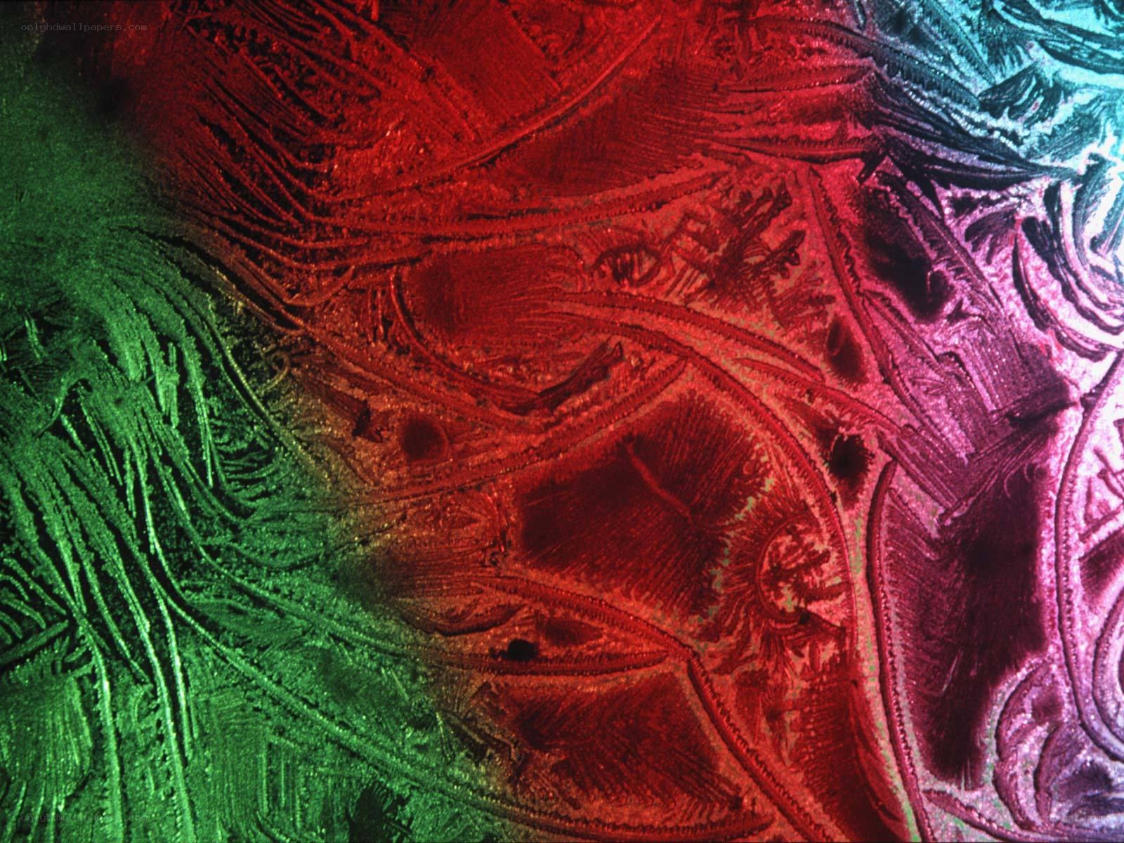 Colorful frost patterns