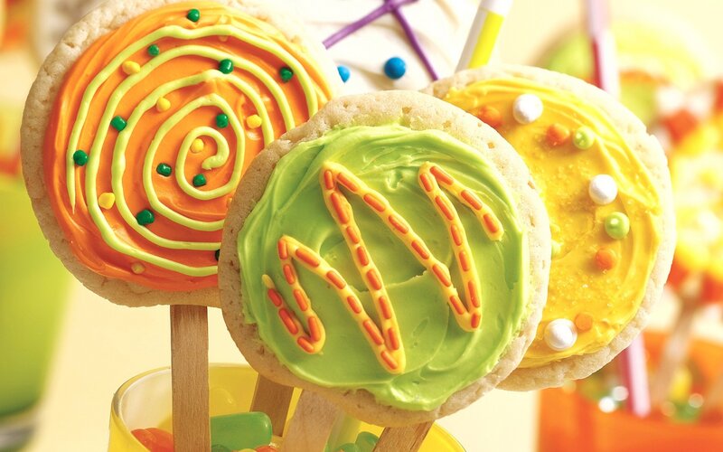 Colorful Frosted Cookies