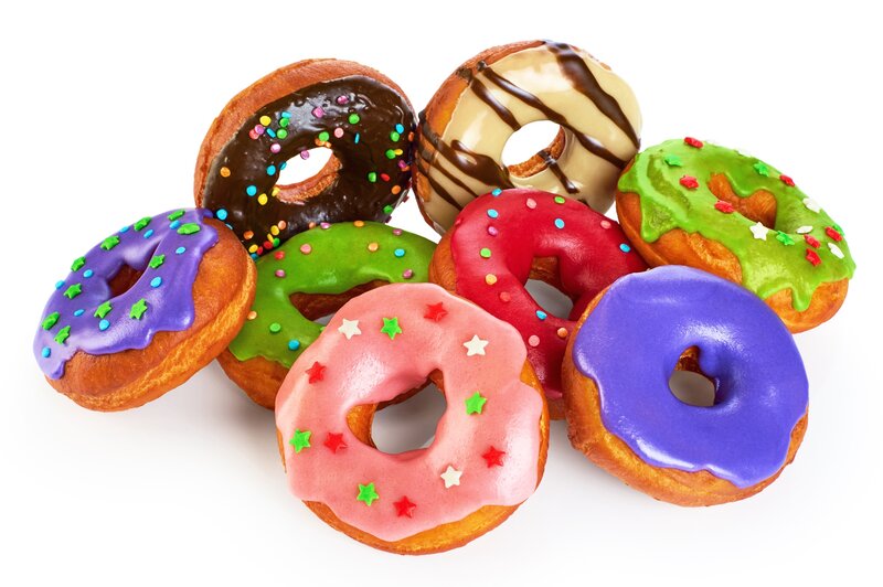 Colorful Frosted Donuts — Purple