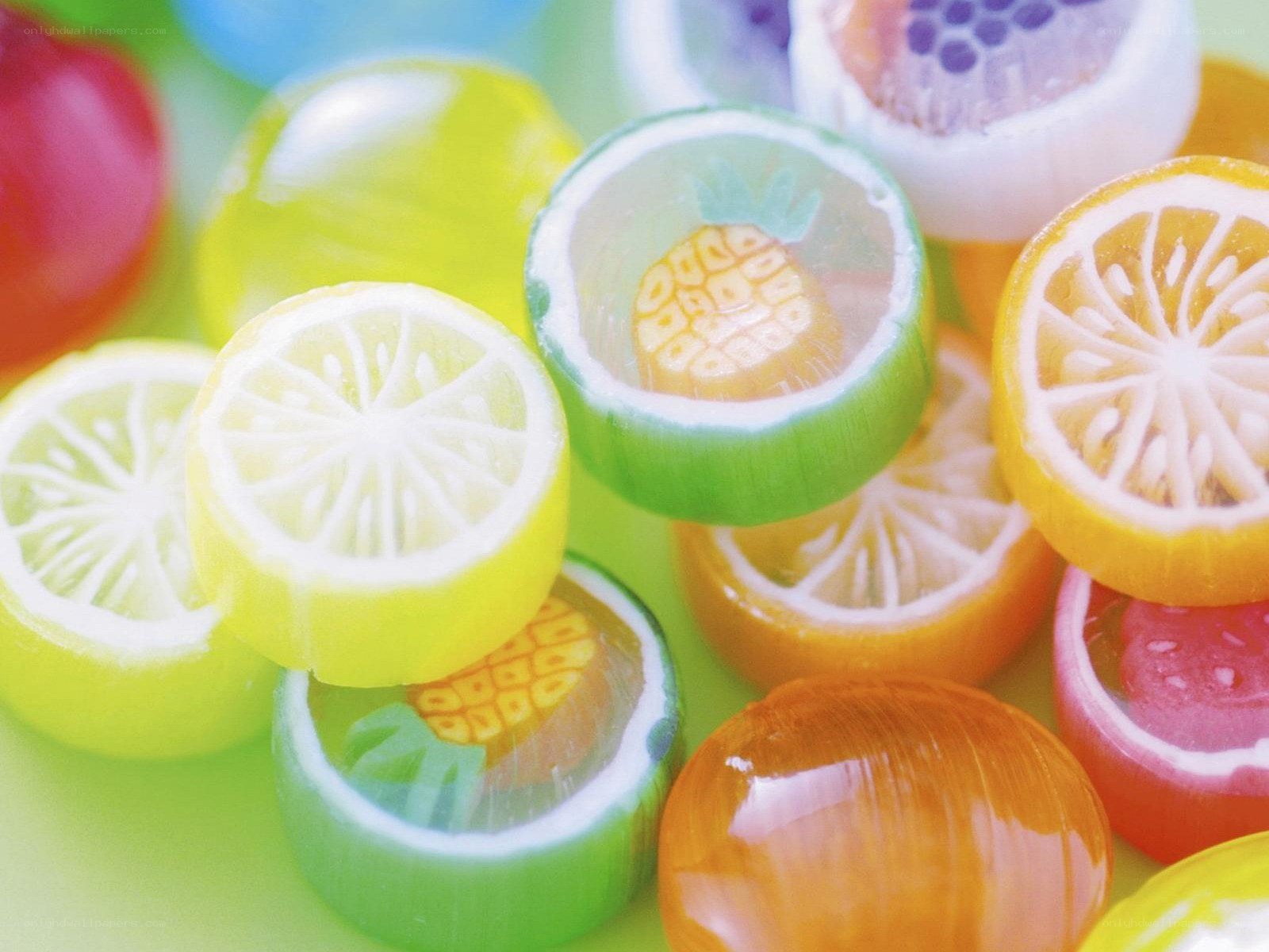 Colorful fruit candies