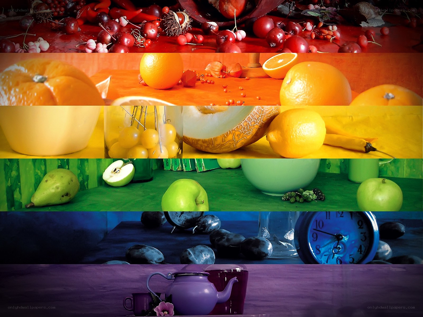 Colorful fruit still life