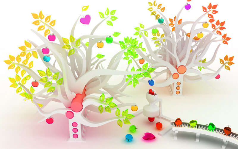 Colorful Fruit Trees