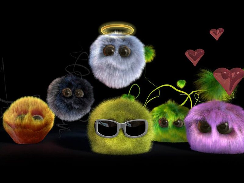 Colorful Fuzzy Creatures