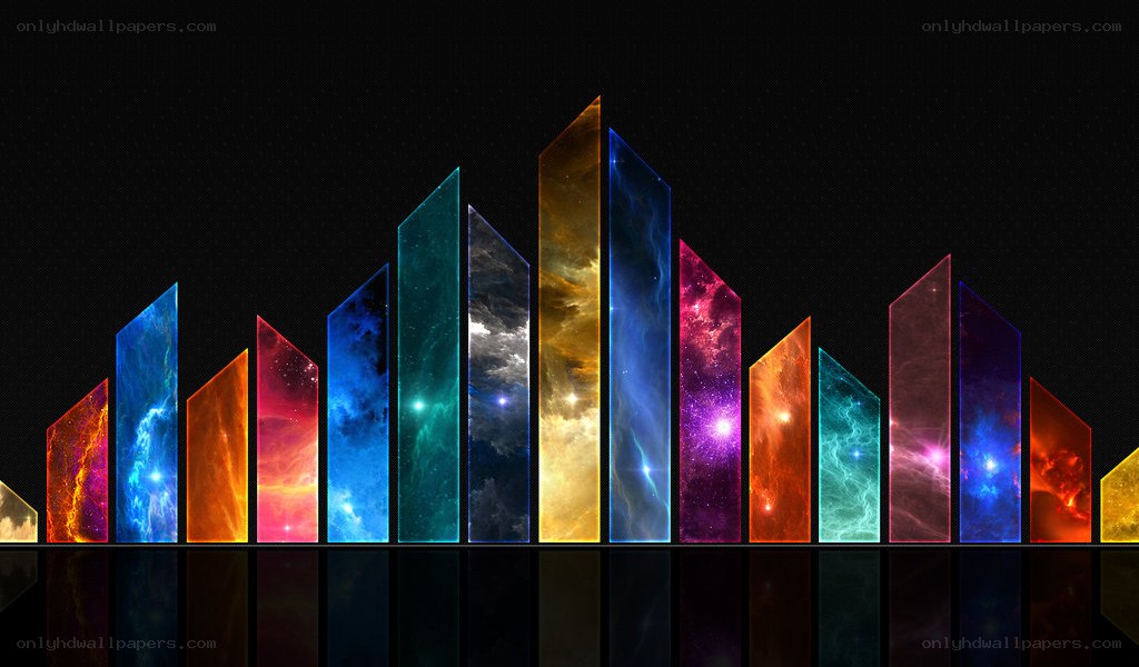 Colorful galaxy bars