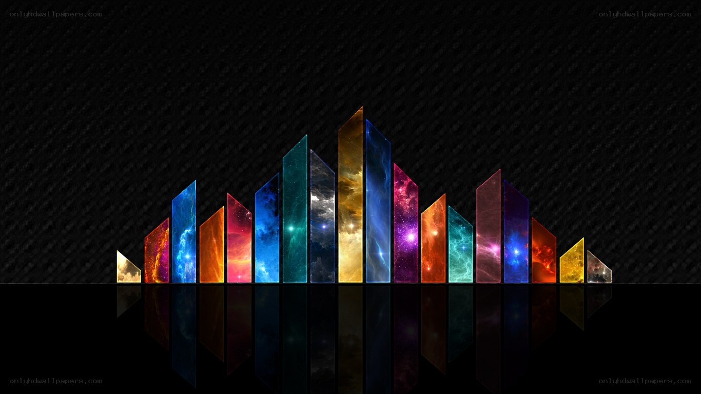 Colorful galaxy bars