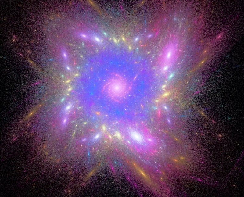 Colorful Galaxy Center