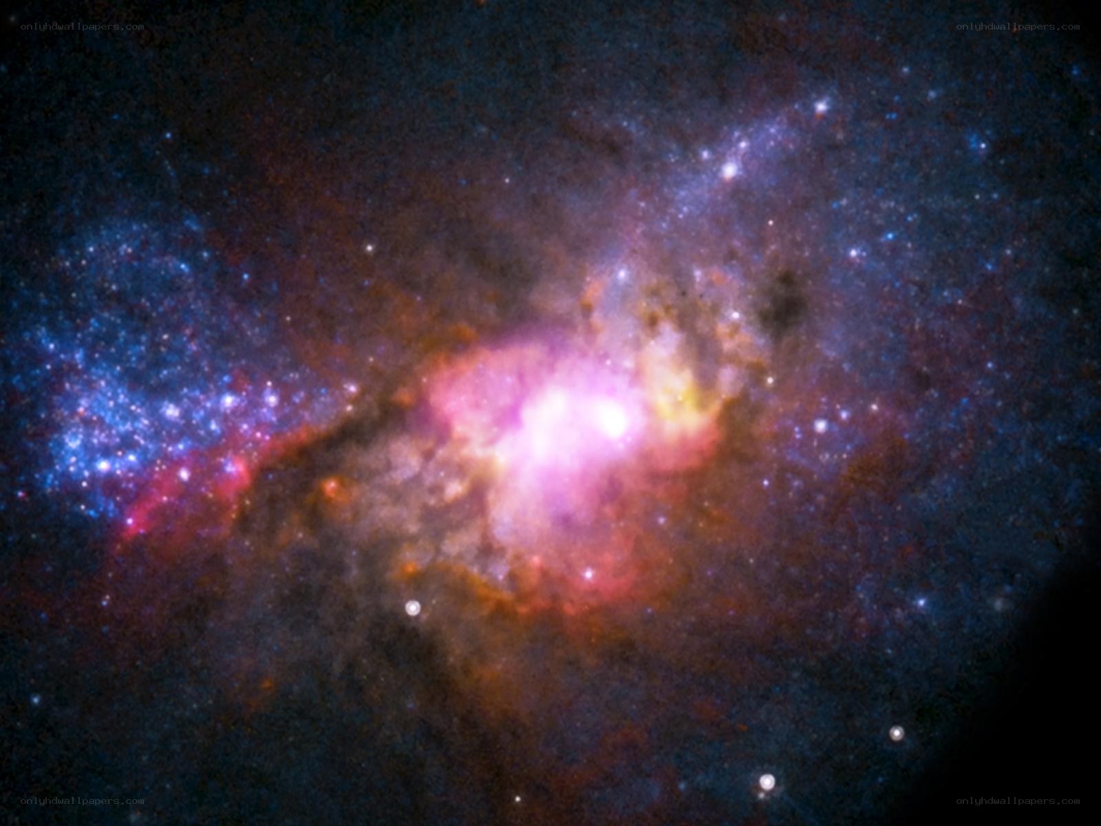 Colorful galaxy in space