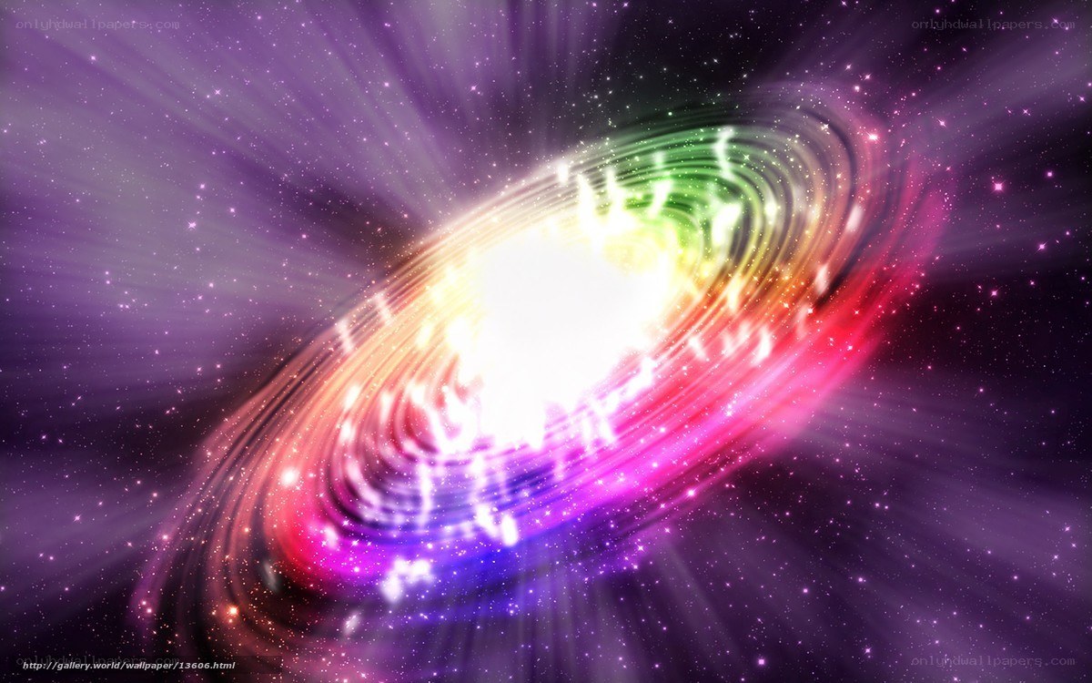 Colorful galaxy in space