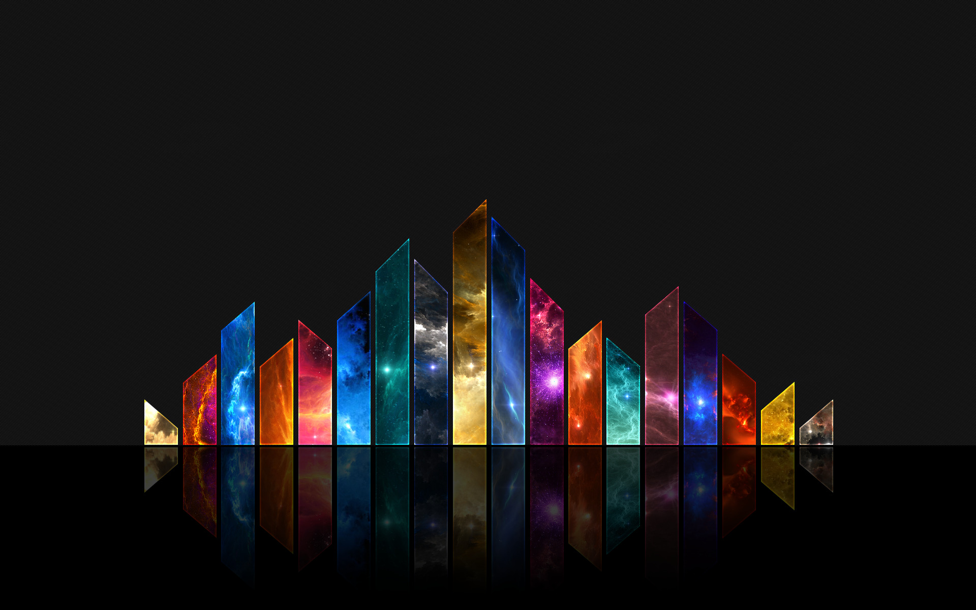 Colorful galaxy sound waves