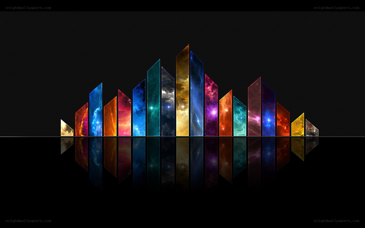 Colorful galaxy sound waves