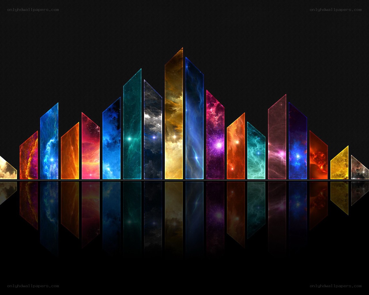 Colorful galaxy sound waves