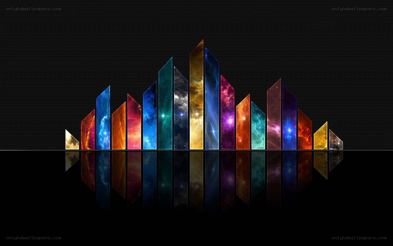 Colorful galaxy sound waves