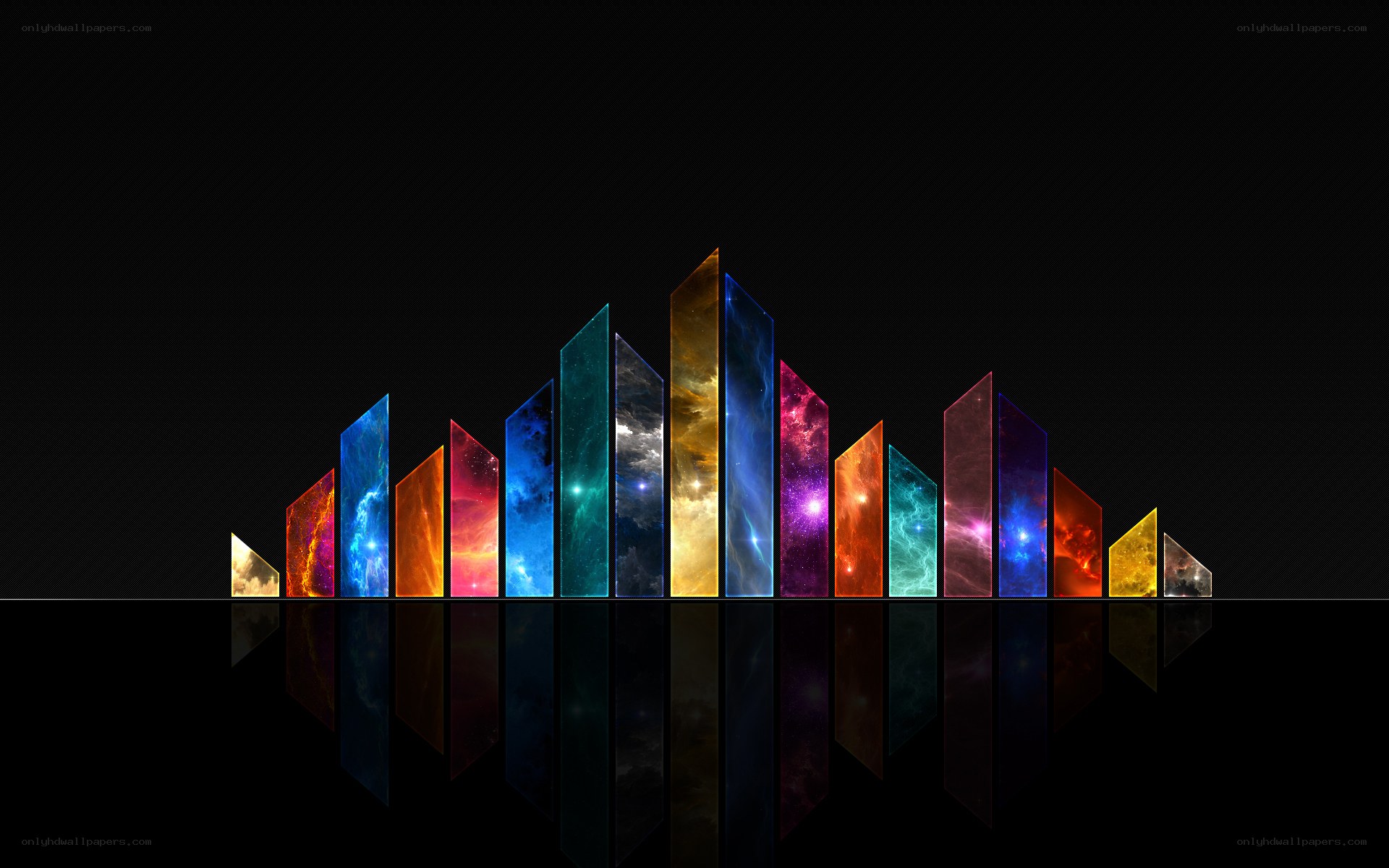 Colorful galaxy sound waves