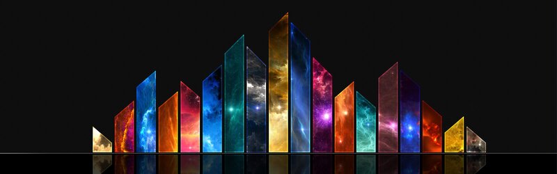 Colorful galaxy sound waves