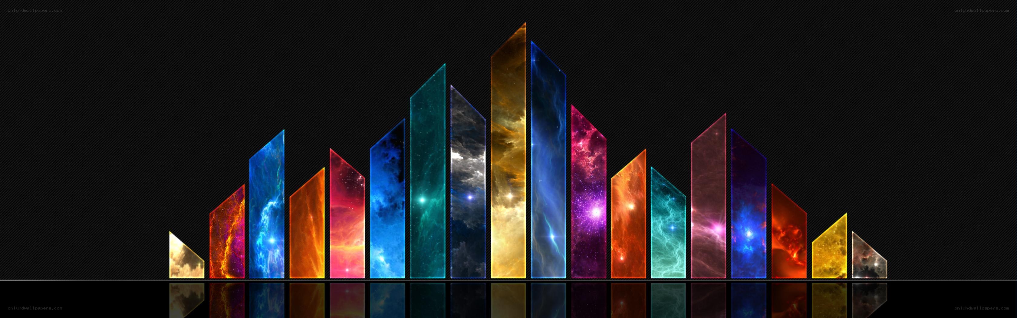 Colorful galaxy sound waves