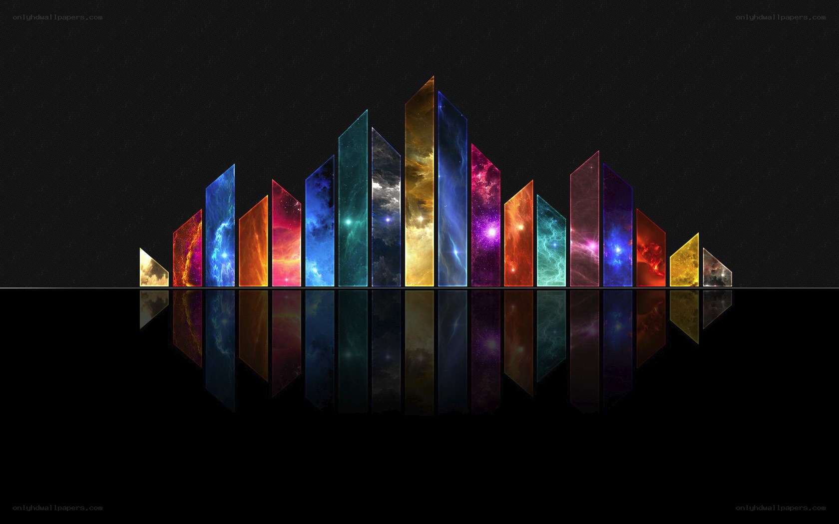 Colorful galaxy sound waves