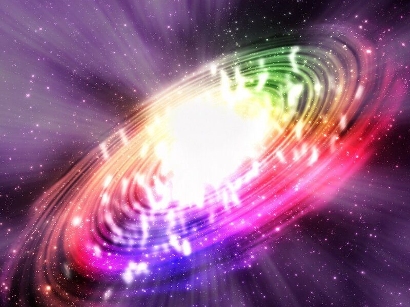 Colorful Galaxy Swirl — Purple