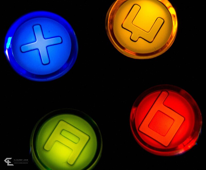 colorful game controller buttons