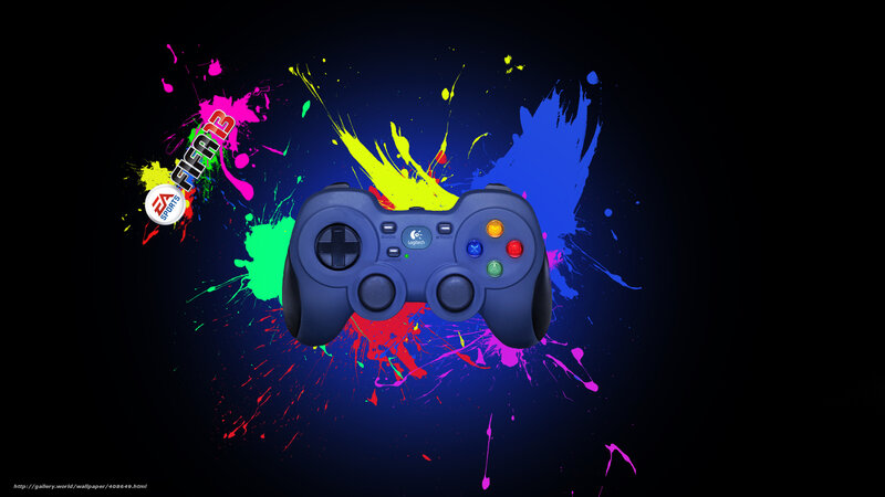Colorful game controller wallpaper