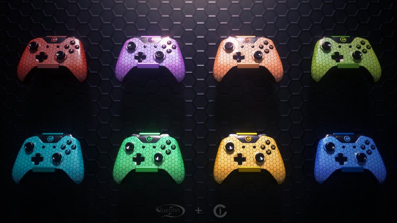 Colorful Game Controllers — Black