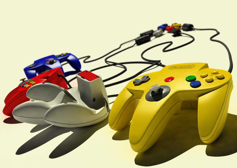 Colorful game controllers