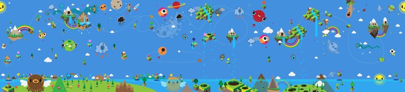 Colorful Game World Map