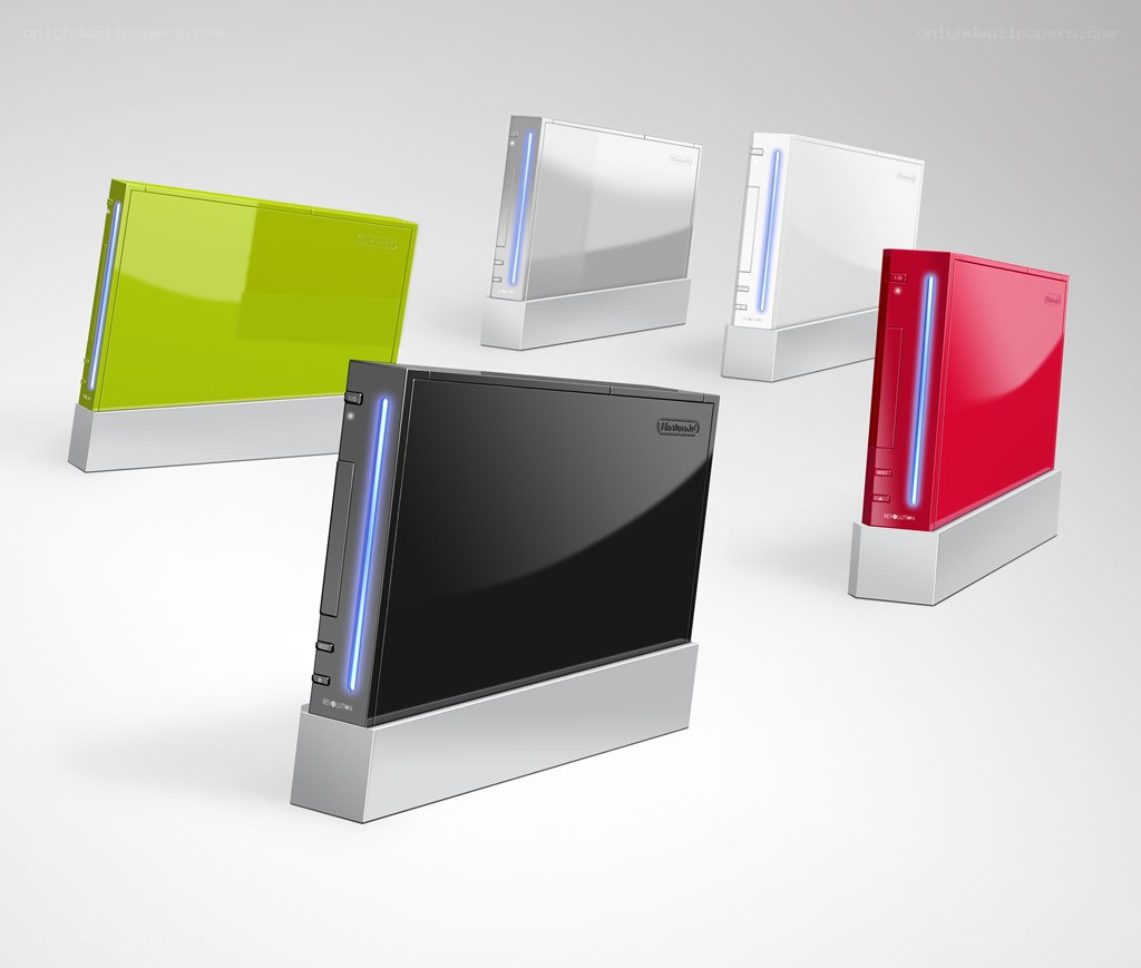 Colorful gaming consoles