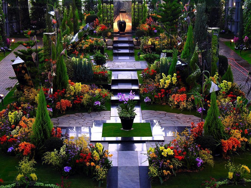 Colorful garden display