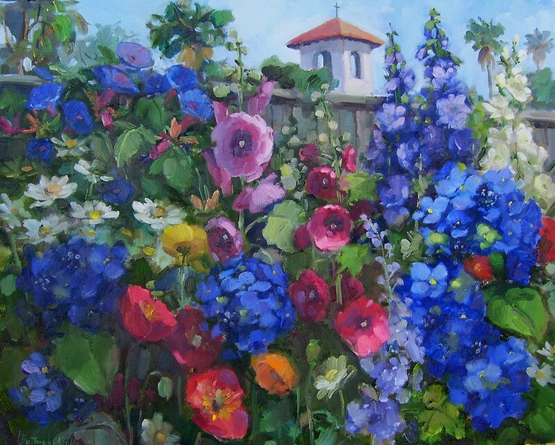 Colorful Garden Flowers — Blue