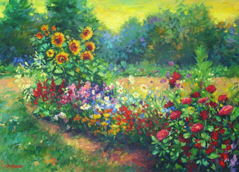 Colorful Garden Flowers — Green