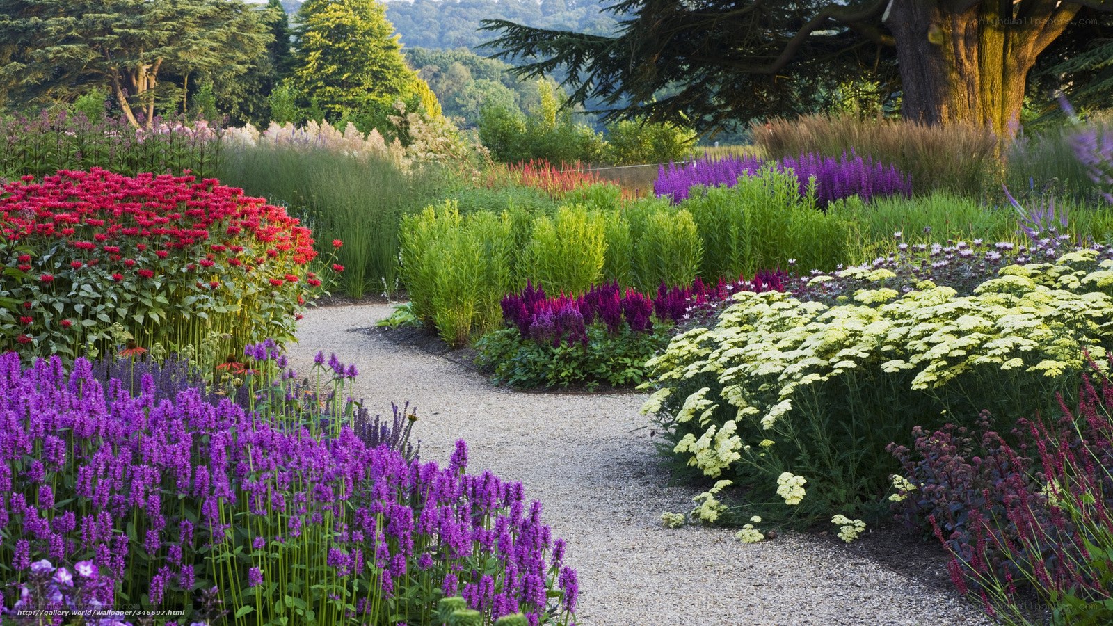 Colorful garden path