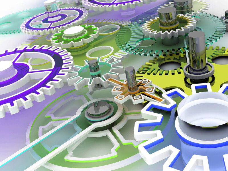 Colorful Gears Mechanism — Green