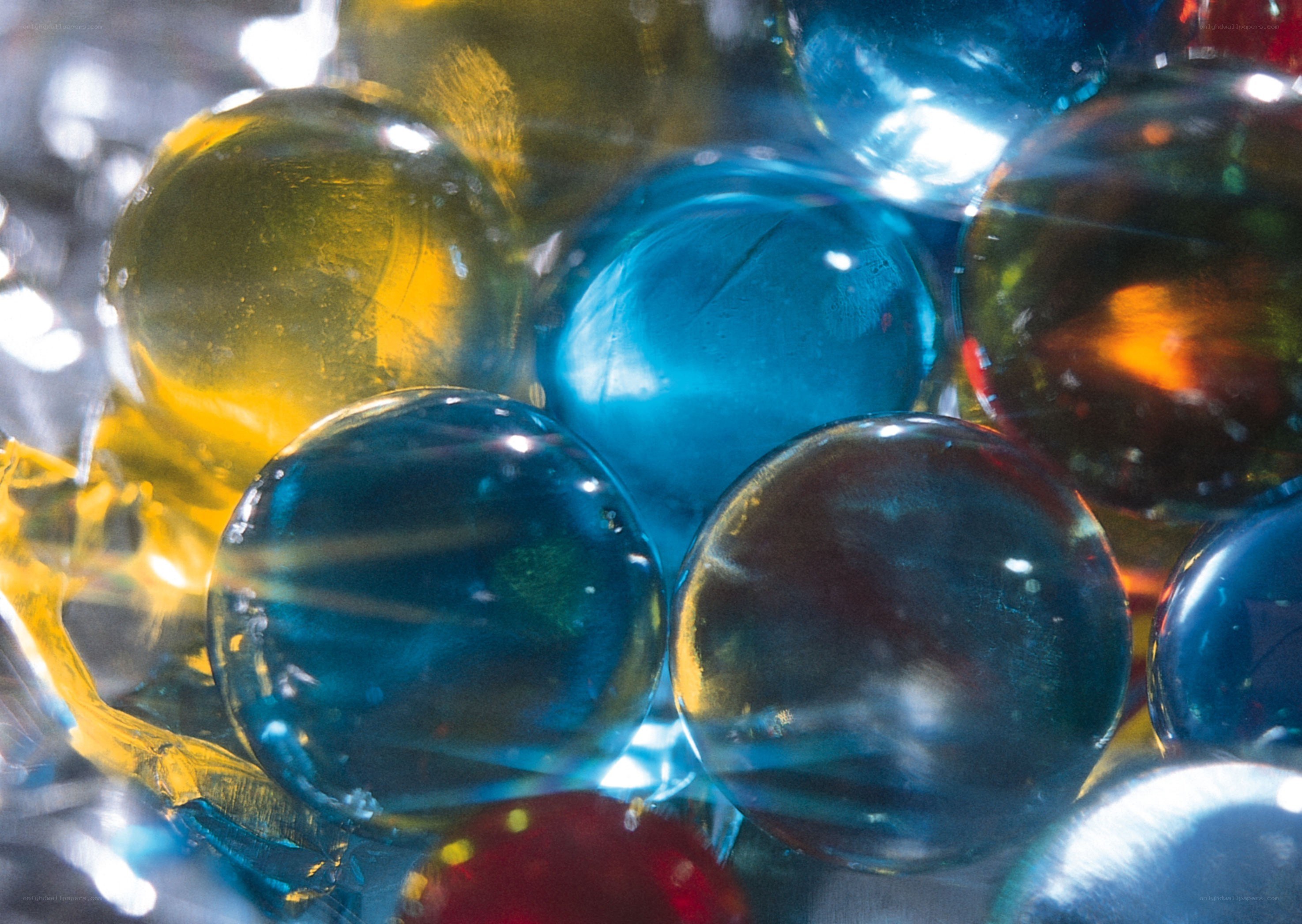 Colorful gel beads close-up