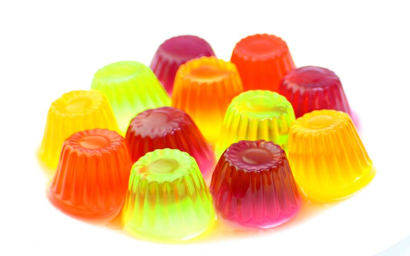 Colorful Gelatin Desserts — Yellow, Bright