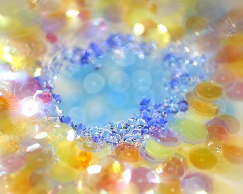 Colorful gemstone bokeh