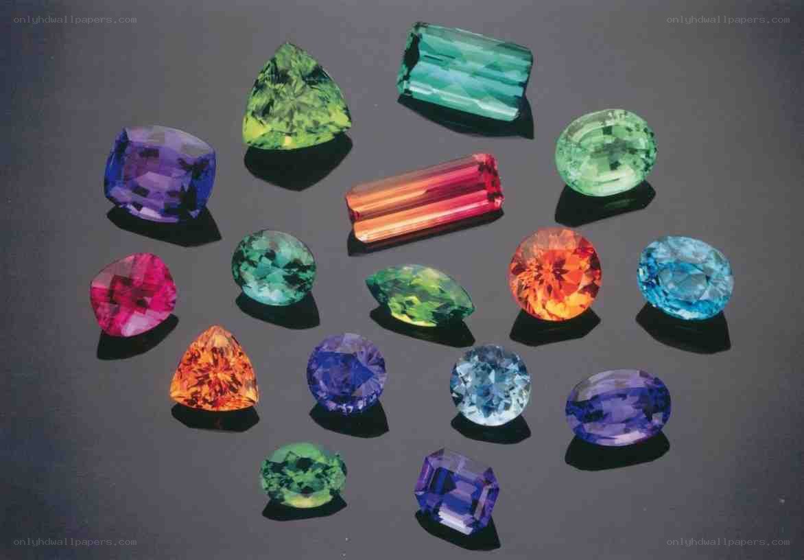 Colorful gemstones collection