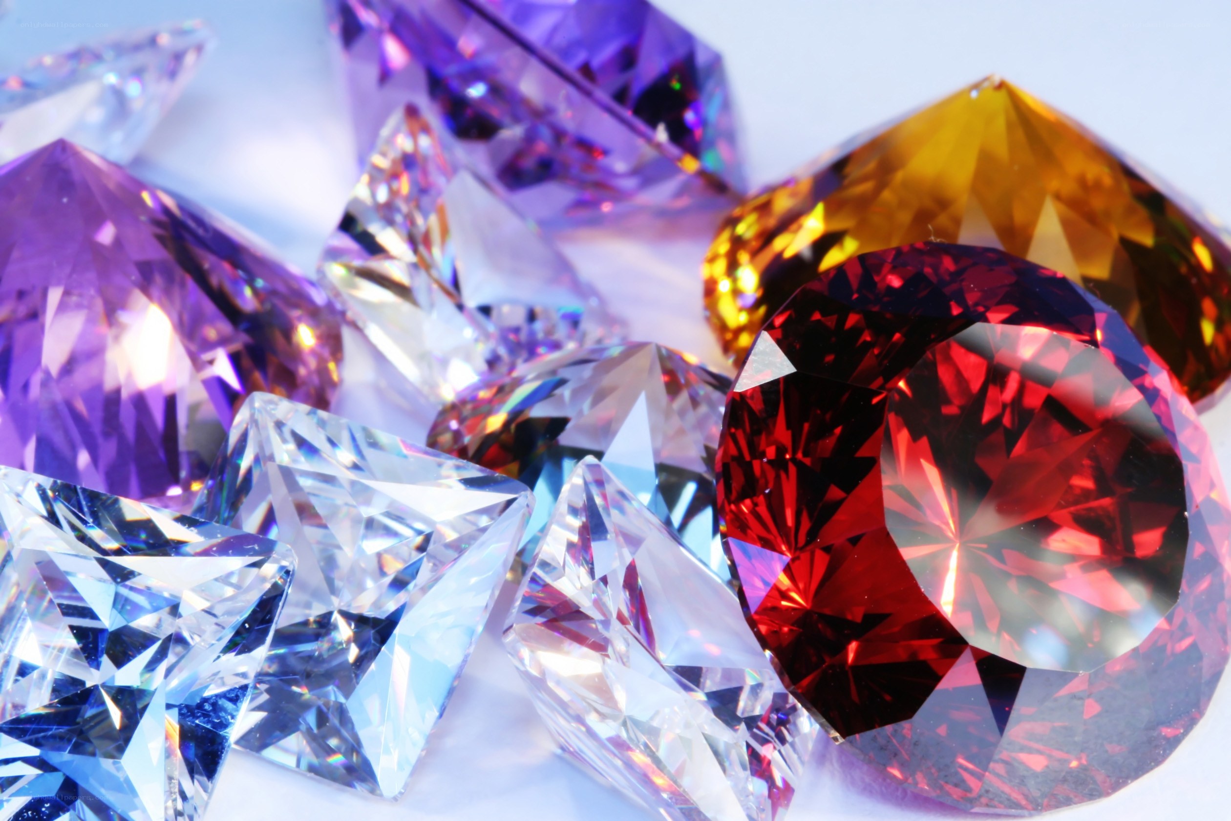 Colorful gemstones collection