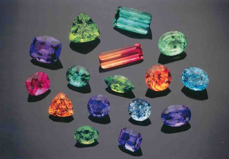 Colorful Gemstones — Green, Neutral, Photograph