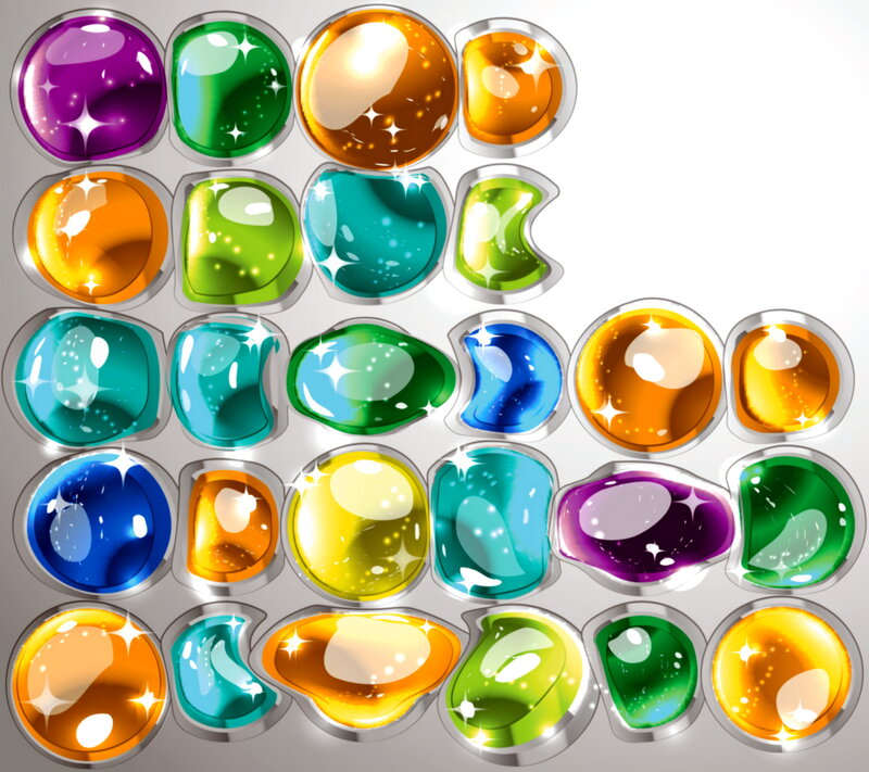 Colorful Gemstones — Green, Playful